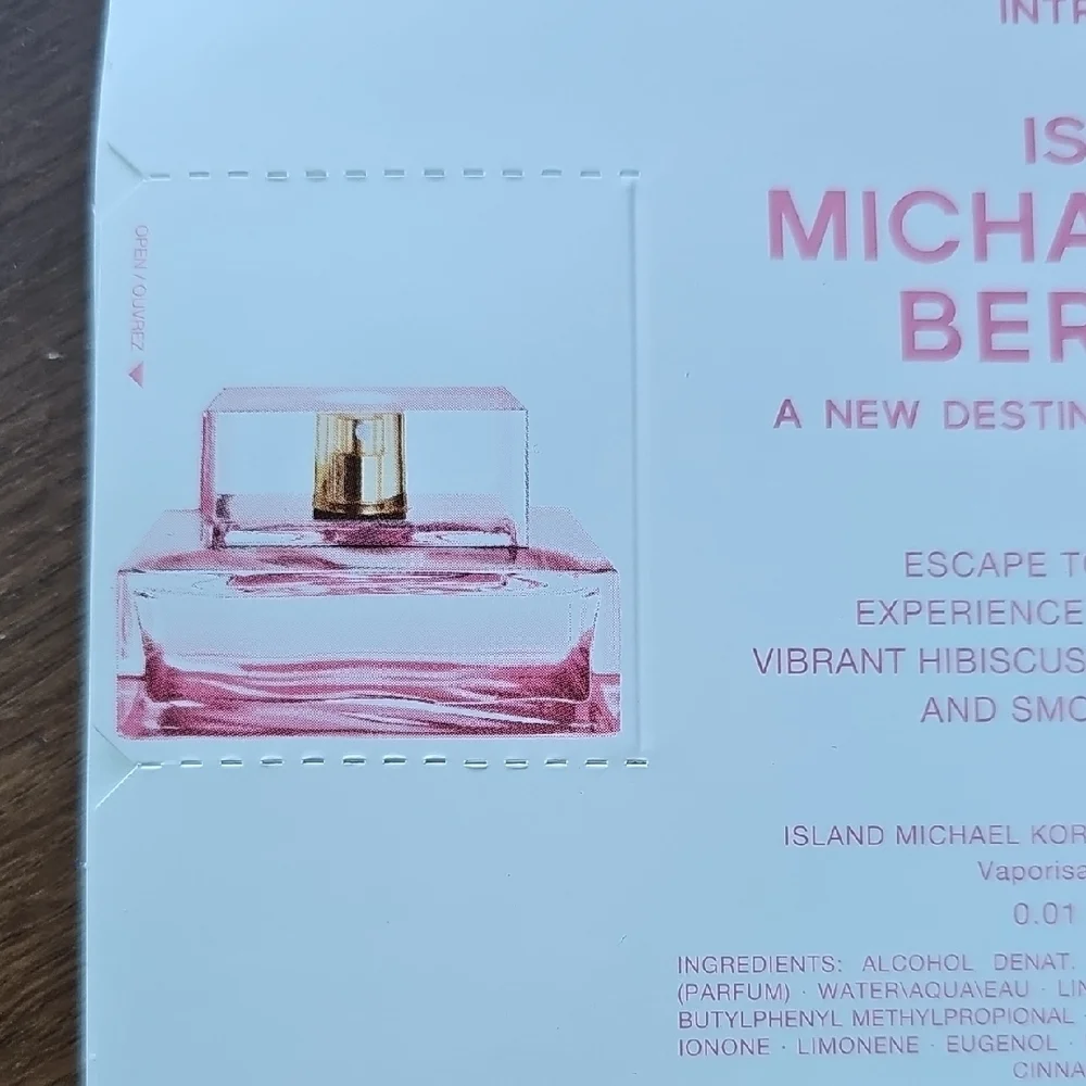 New Island Michael Kors Bermuda Fragrance Sample Bubble Cards
